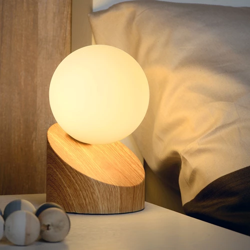 Lucide LEN - Lampe de table - Ø 10 cm - 1xG9 - Bois clair - ambiance 1